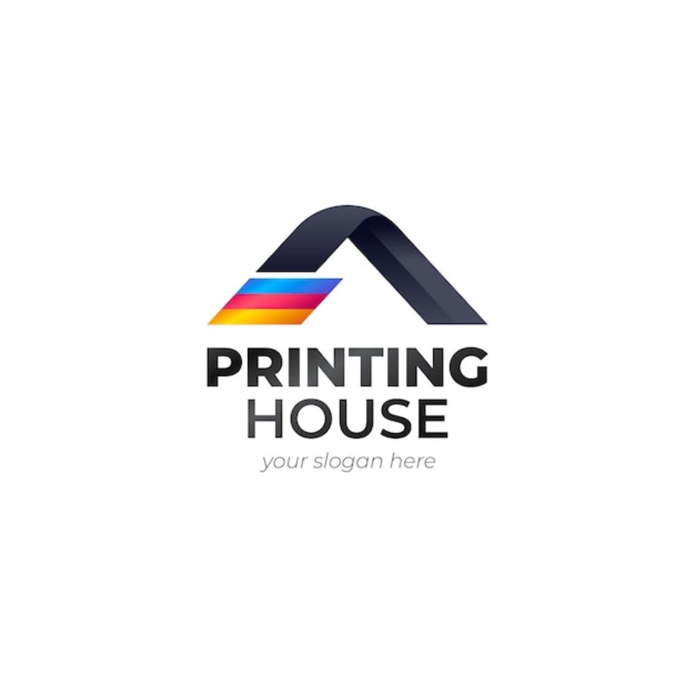 漸變印刷廠標(biāo)志設(shè)計(jì)模板